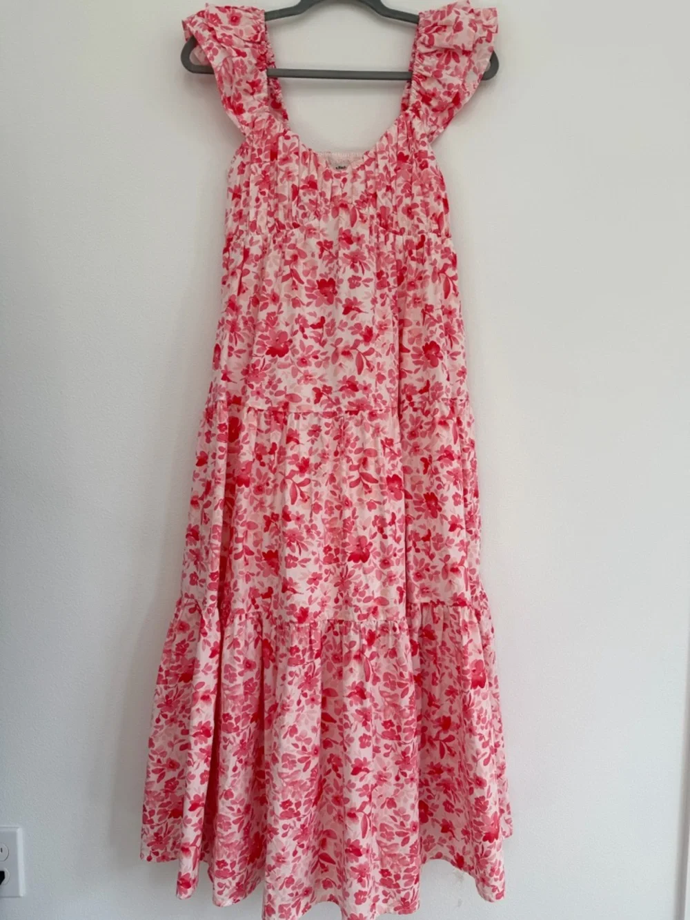 Abercrombie & Fitch Floral Midi Dress Pink Romantic Cottagecore Size S
